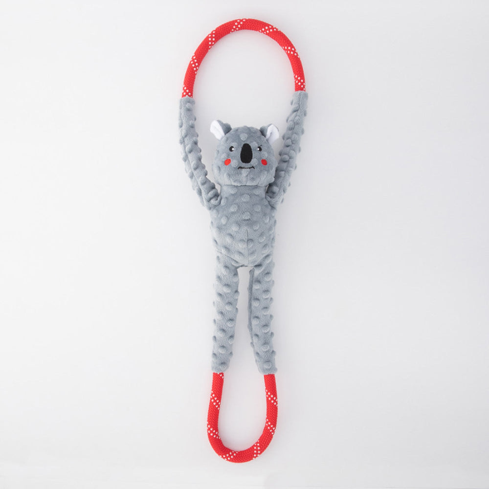 ZippyPaws RopeTugz Dog Toy Koala Grey 1ea/LG