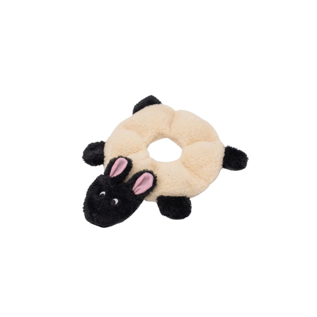 Zippypaws Loopy Sheep White/Black Medium