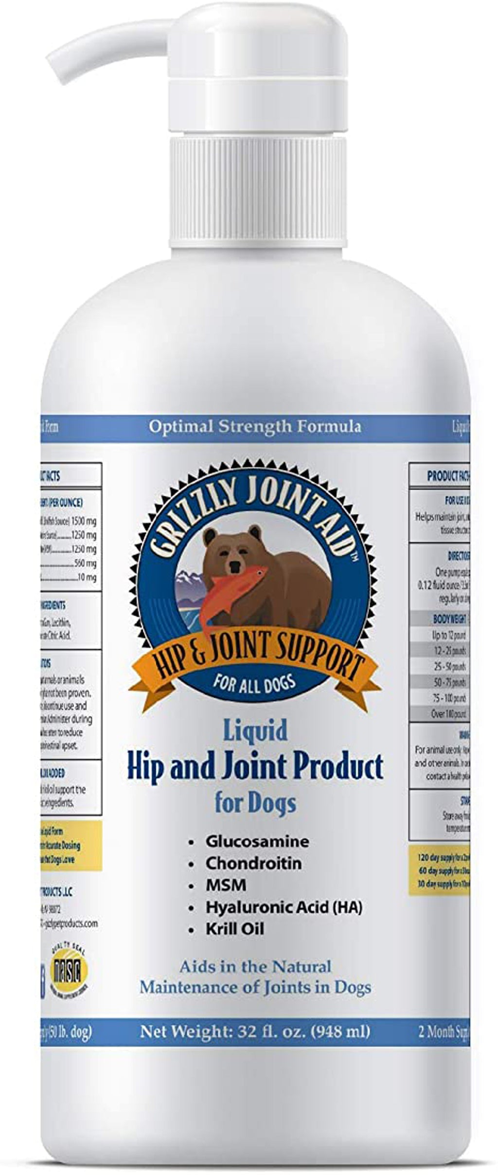 Grizzly Dog Joint Aid Liquid 32oz.