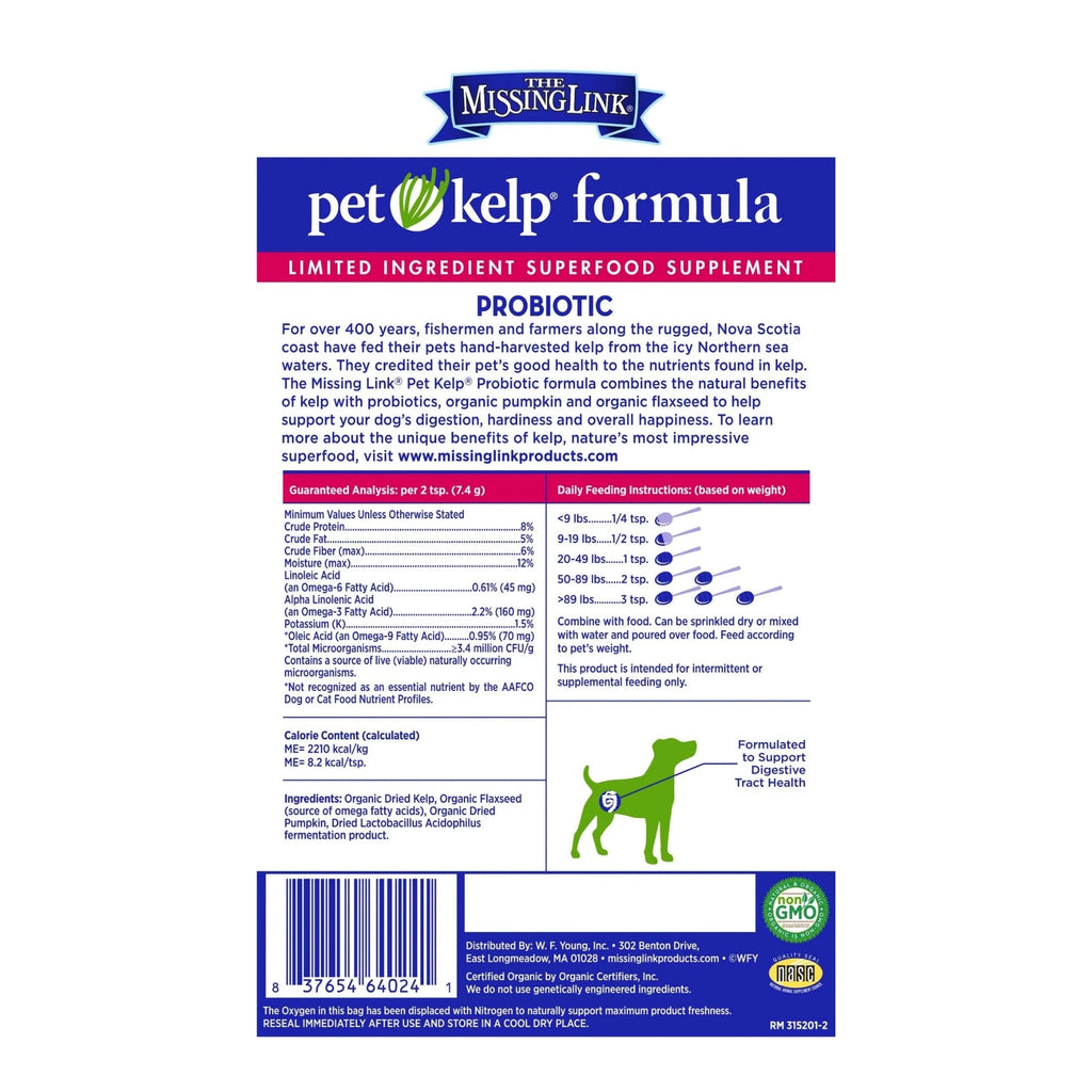 The Missing Link Pet Kelp Probiotic Dog Supplement 8oz.