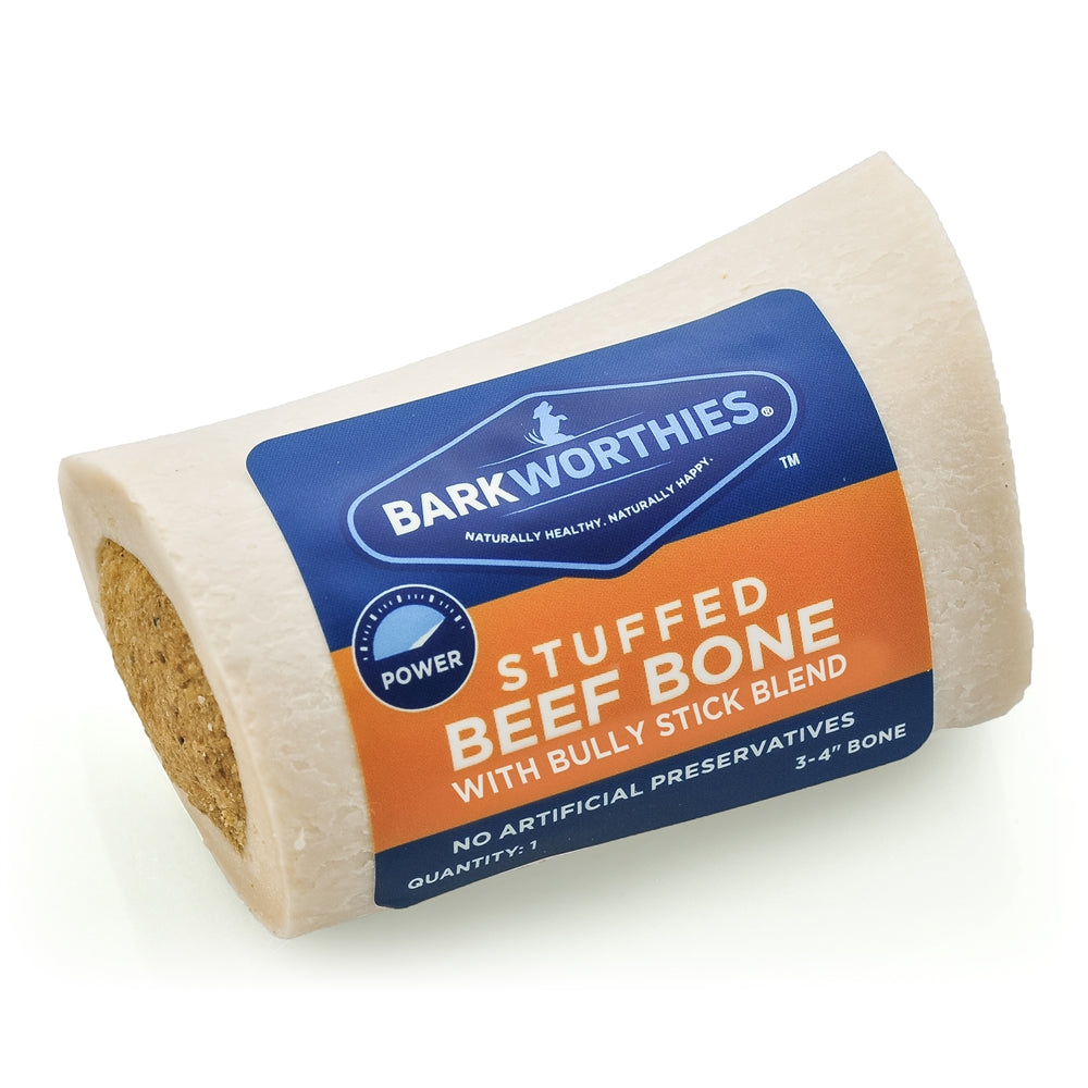 Barkworthies Shin Bone Stuffed With Bully Stick 1ea/3-4 in for your Pet Dog with Pet Store X!