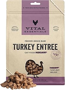 Vital Essentials Cat Freeze Dried Mini Nibs Turkey 12oz.