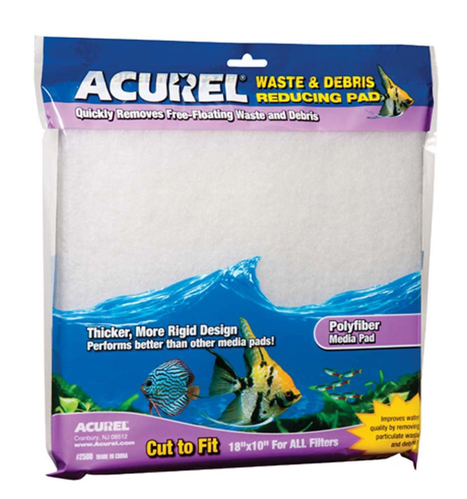 Acurel Cut to Fit Poly Fiber Filter Media Pad White 1ea/18 In X 10 in