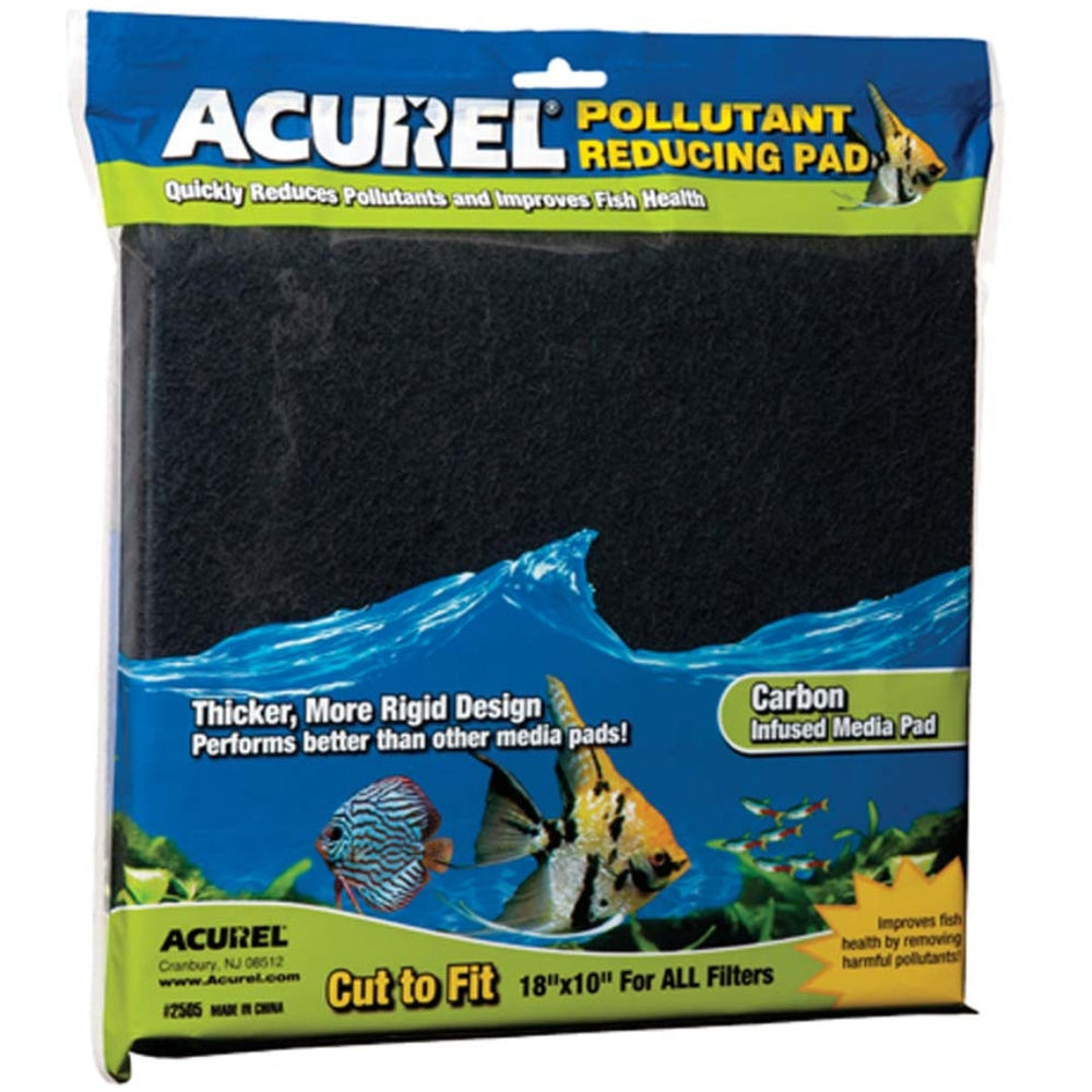 Acurel Cut to Fit Carbon Filter Media Pad Black 1ea/18 In X 10 in for your Pet Fish.