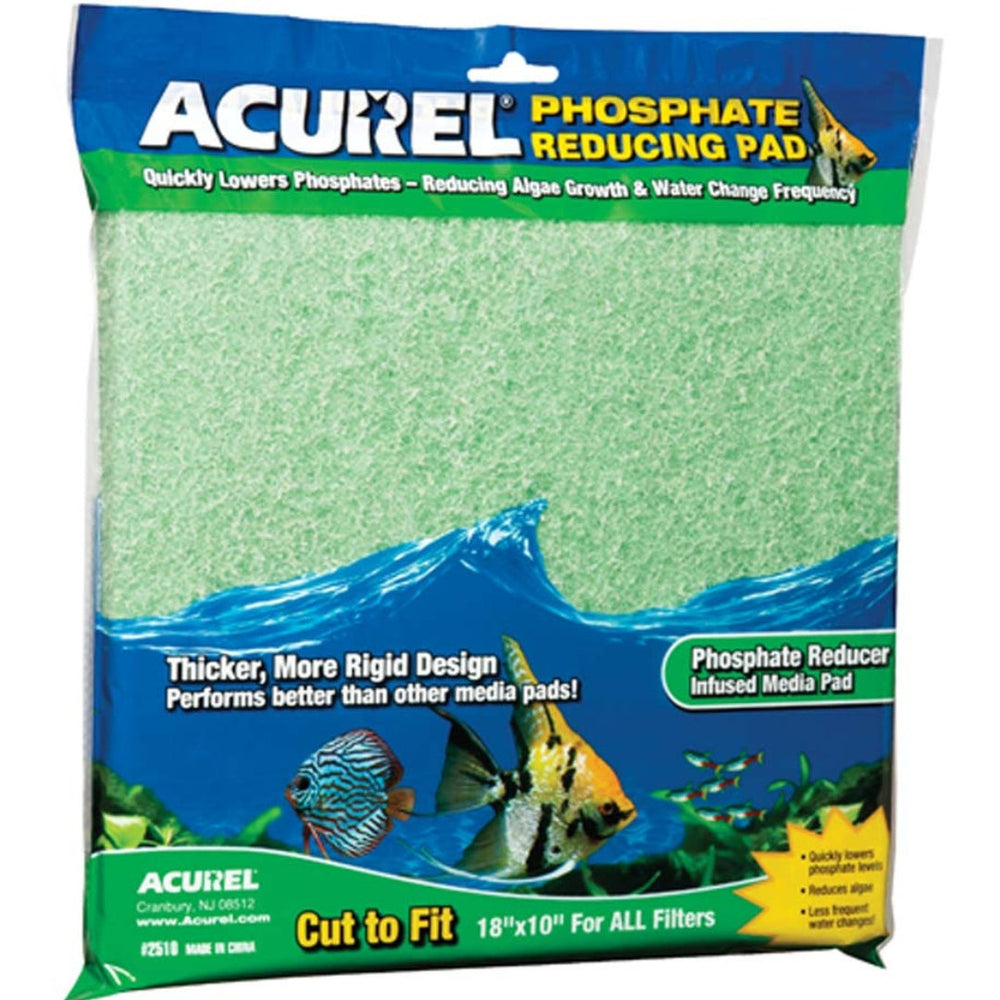 Acurel Cut to Fit Phosphate Reducing Filter Media Pad Green 1ea/18 In X 10 in for your Pet Fish with Pet Store X!