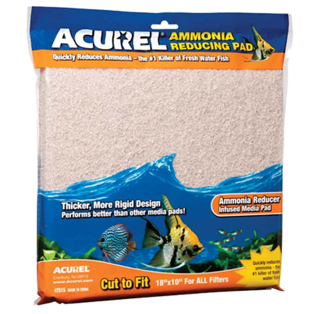 Acurel Cut to Fit Ammonia Reducing Filter Media Pad Beige 1ea/18 In X 10 in for your Pet Fish.