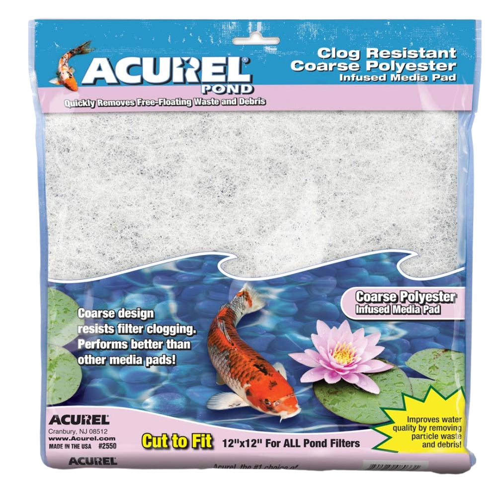 Acurel Coarse Polyester Media Pad 1ea/12 In X 12 in for your Pet Fish.