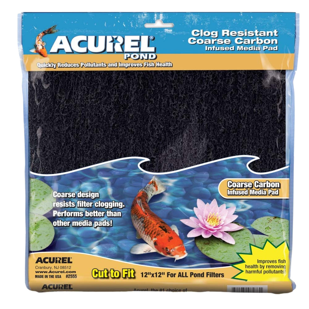 Acurel Coarse Carbon Infused Media Pad 1ea/12 In X 12 in for your Pet Fish.