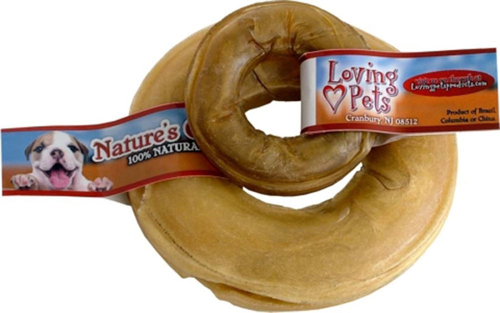 Loving Pets Pressed Rawhide Donut Dog Treat 6 in (10 Count) for your Pet Dog with Pet Store X!