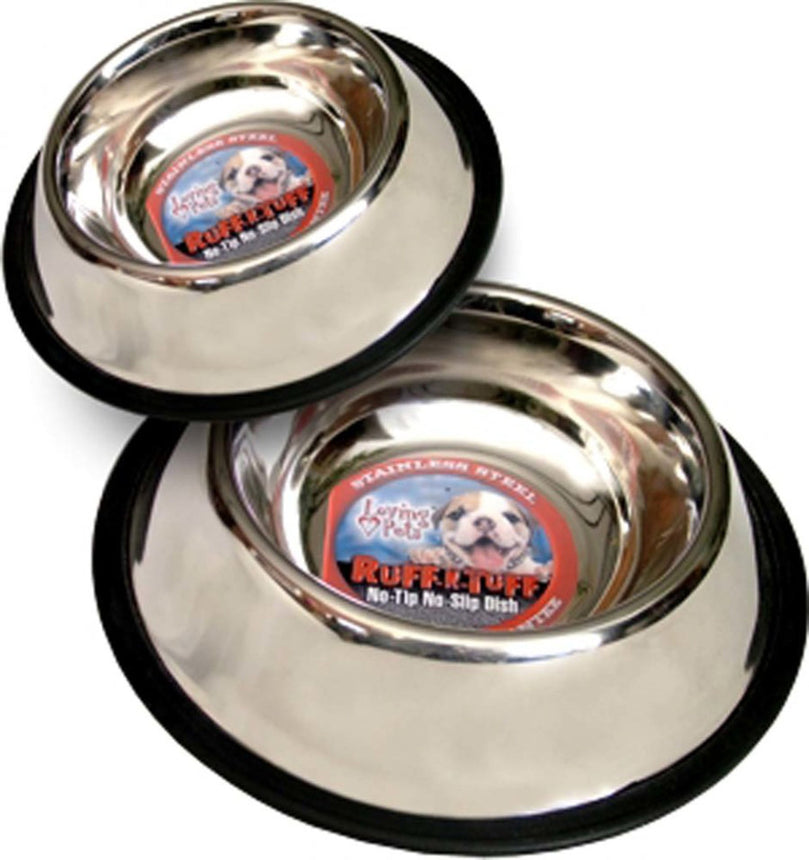 Loving Pets Traditional No-Tip Stainless Steel Dog Bowl Silver 1ea/24 oz for your Pet Dog with Pet Store X.