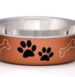 Loving Pets Metallic Dog Bowl Copper 1ea/MD