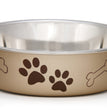 Loving Pets Metallic Dog Bowl Champagne 1ea/SM for your Pet Dog with Pet Store X.