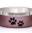 Loving Pets Metallic Dog Bowl Grape 1ea/MD