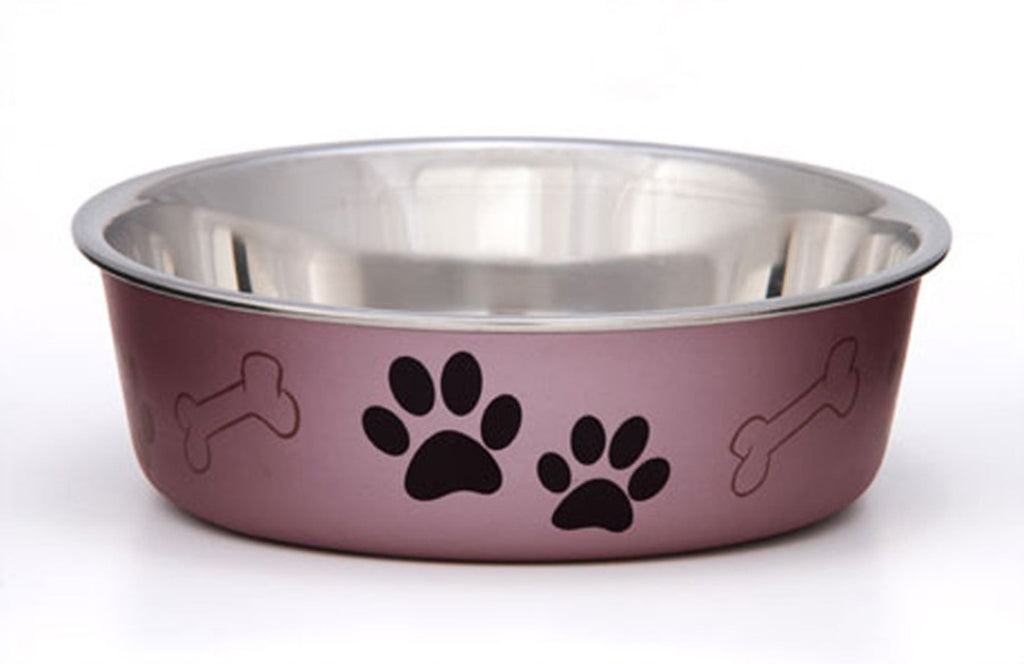 Loving Pets Metallic Dog Bowl Grape 1ea/MD