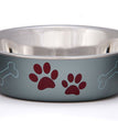 Loving Pets Metallic Dog Bowl Blueberry 1ea/MD