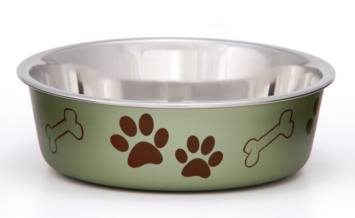 Loving Pets Metallic Dog Bowl Artichoke 1ea/SM