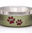 Loving Pets Metallic Dog Bowl Artichoke 1ea/MD