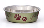 Loving Pets Metallic Dog Bowl Artichoke 1ea/LG