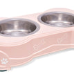 Loving Pets Double Diner Dog Bowl Paparazzi Pink 1ea/MD for your Pet Dog with Pet Store X.