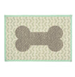 Loving Pets Bella Fashion Mats Geometric Bone Aqua 1ea