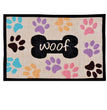 Loving Pets Fashion Mat Woof with Multi Paws Multi-Color 1ea