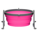 Loving Pets Travel Dog Bowl Pink 1ea/LG