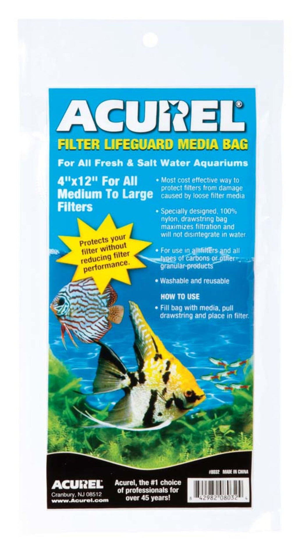 Acurel Filter Lifeguard Media Bag White 1ea/4 In X 12 in