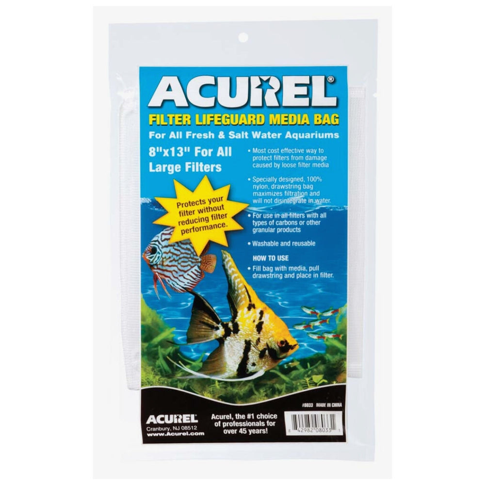 Acurel Filter Lifeguard Media Bag White 1ea/8 In X 13 in for your Pet Fish.