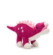 Fabdog Dog Floppy Stegosaurus Dinosaur Pink Small