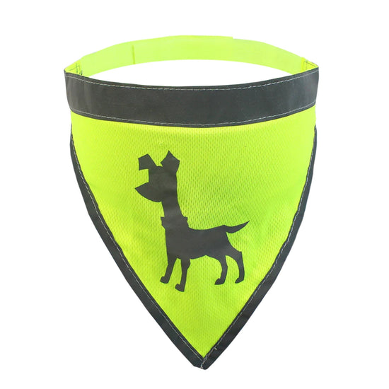 Visibility Dog Bandana Neon Yellow Large for your Pet Dog with Pet Store X.