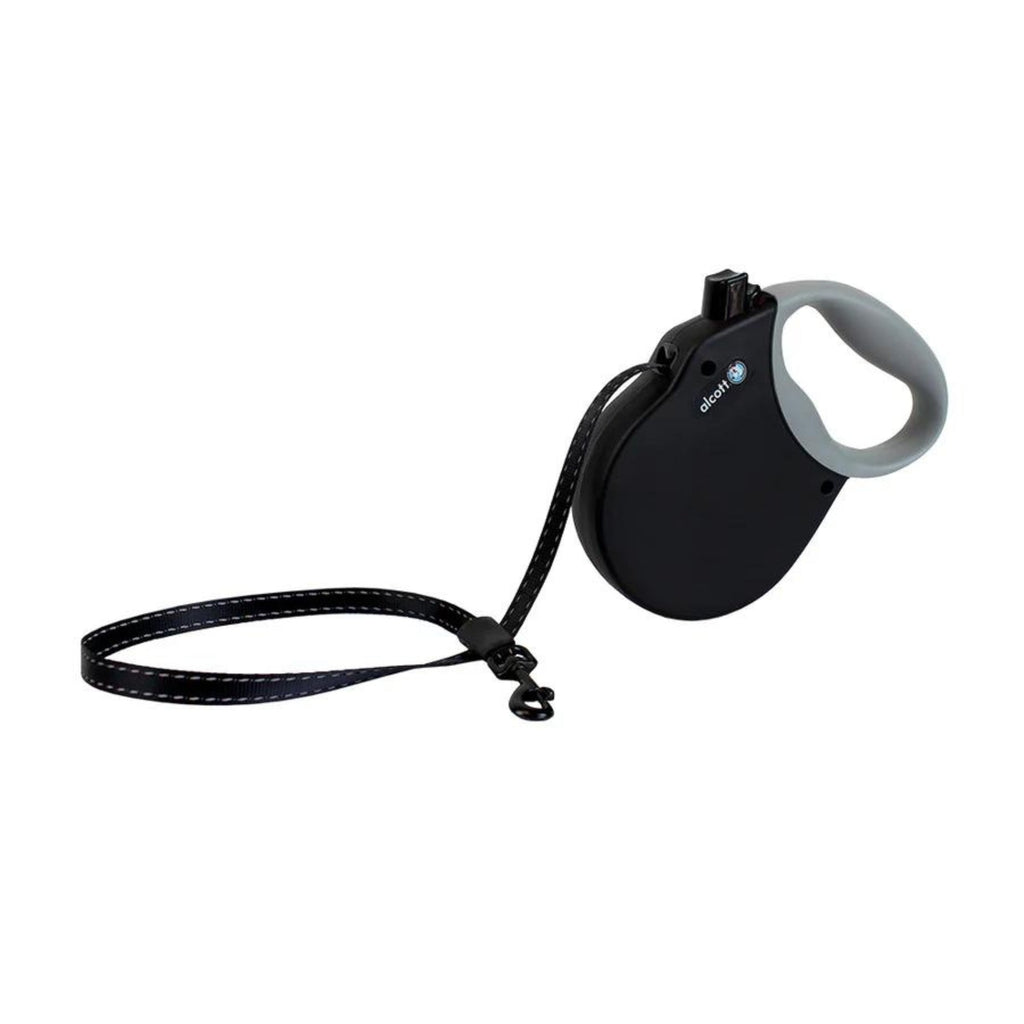 Alcott Adventure Retractable Belt Leash Black Small-16Ft