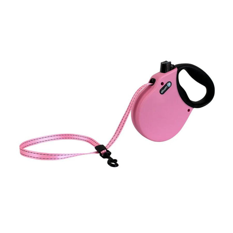 Alcott Adventure Retractable Belt Leash Pink Small-16Ft for your Pet Dog with Pet Store X.