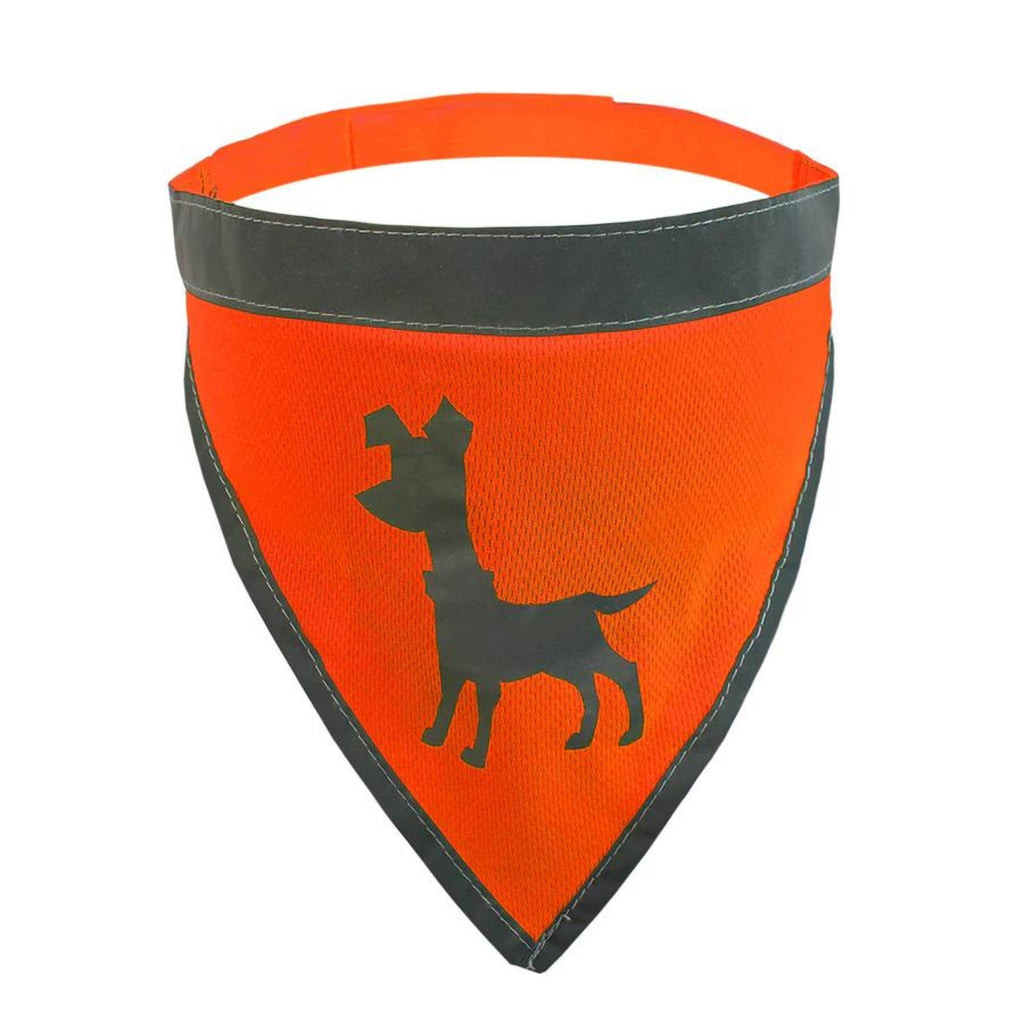 Visibility Dog Bandana Neon Orange Large for your Pet Dog with Pet Store X.