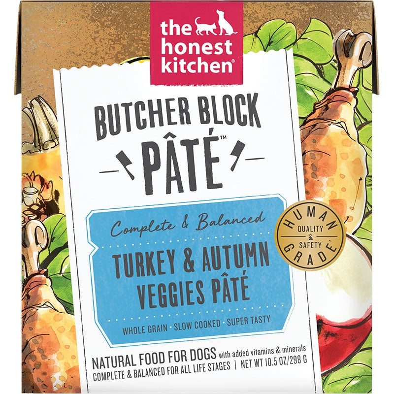 Honest Kitchen Dog Butcher Block Pate Turkey And Autumn Veggies 105oz (Case Of 6) for your Pet Dog with Pet Store X!