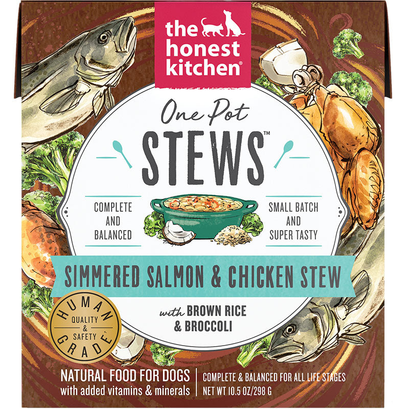 Honest Kitchen Dog One Pot Simmered Salmon And Chicken With Brown Rice And Broccoli 105oz (Case of 6) for your Pet Dog with Pet Store X!