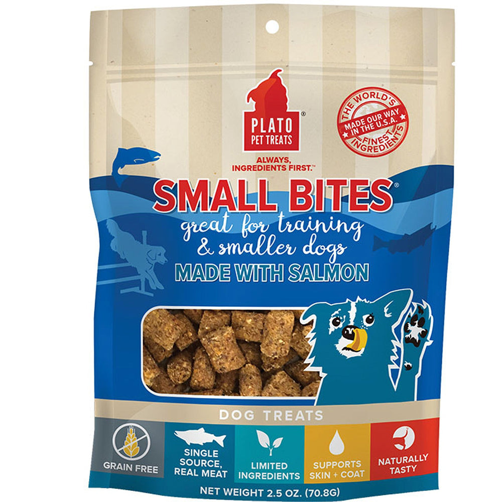 Plato Dog Small Bites Grain Free Salmon 2.5oz.