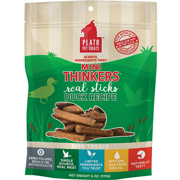 Plato Dog Mini Thinkers Duck 6oz for your Pet Dog with Pet Store X!