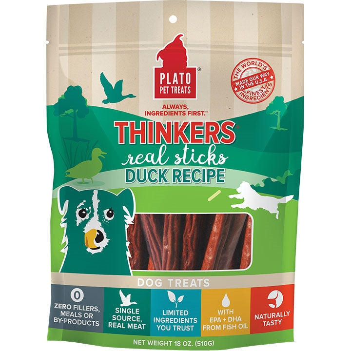 Plato Dog Thinkers Stick Duck 18oz.