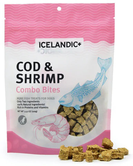 Icelandic  Cod And Shrimp Combo Bites Fish Dog Treat 352-oz Bag for your Pet Dog with Pet Store X!