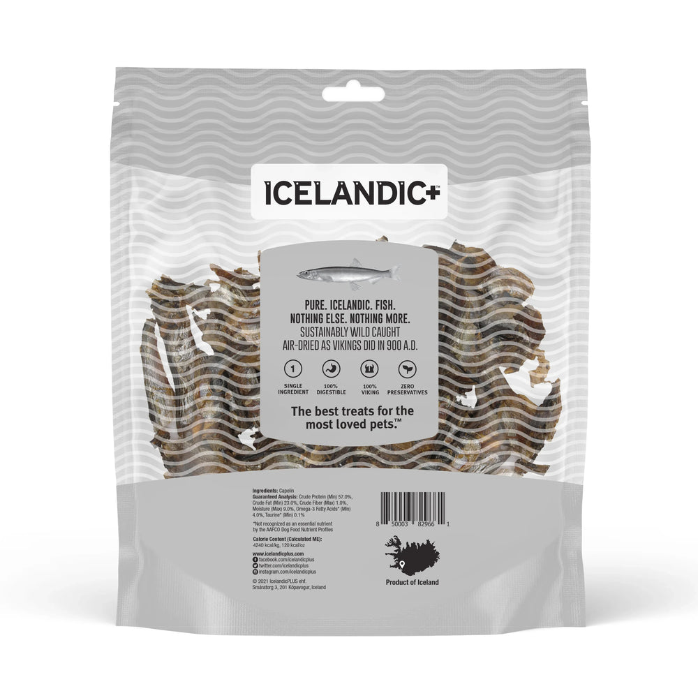 Icelandic Dog Capelin Fsh Whl Bulk 12 oz. 8 ea Per Box