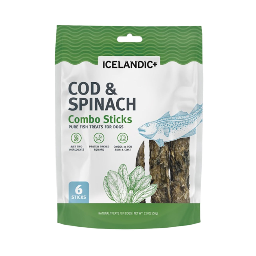 Icelandic Dog Cod & Spinach Combo Sticks 2oz for your Pet Dog with Pet Store X!