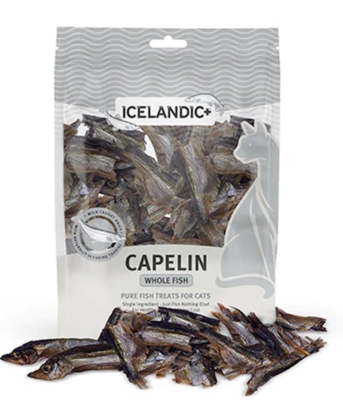 Icelandic  Capelin Whole Fish and Pieces Cat Treat 15oz Bag for your Pet Cat.