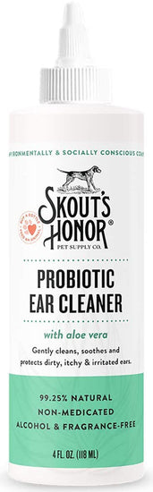 Skouts Honor Dog Probiotic ear Cleaner 4oz for your Pet Dog with Pet Store X.