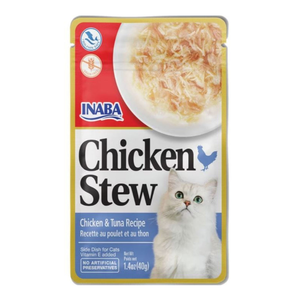 Inaba Chicken Stew Side Dish For Cats Chicken/Tuna 1.76oz. (Case of 8)