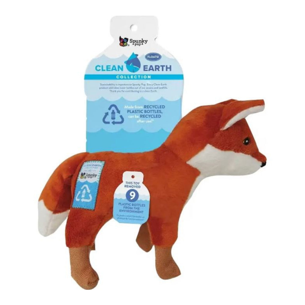 Spunkypup Clean Earth Recycled Plush Toy Fox Large