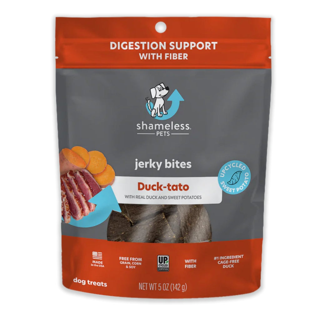 Shameless Dog Jerky Bites Duck/Sweet Potato 5oz.