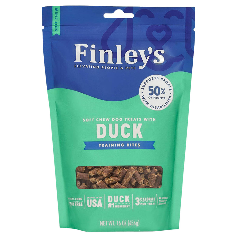 Finleys Dog Soft Chew Training Bites Duck 16oz for your Pet Dog with Pet Store X!