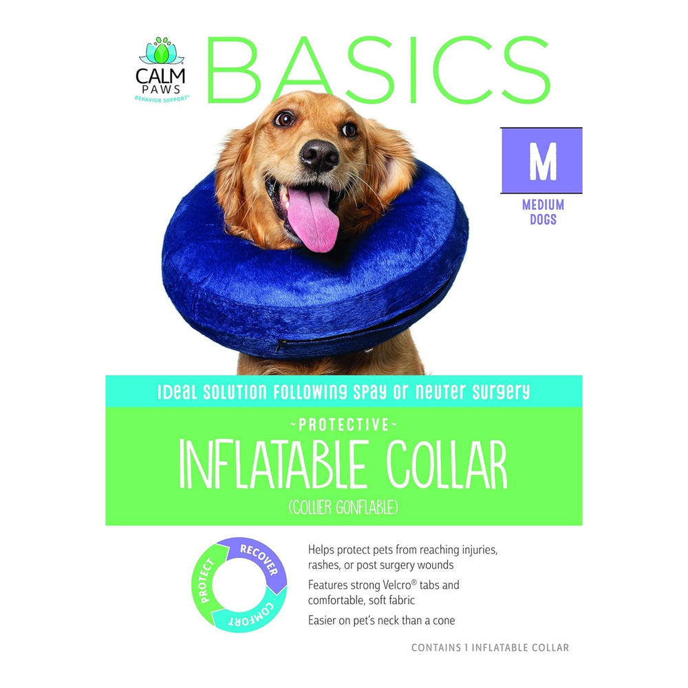 Calm Paws Basic Inflatable Collar Medium for your Pet Dog with Pet Store X.