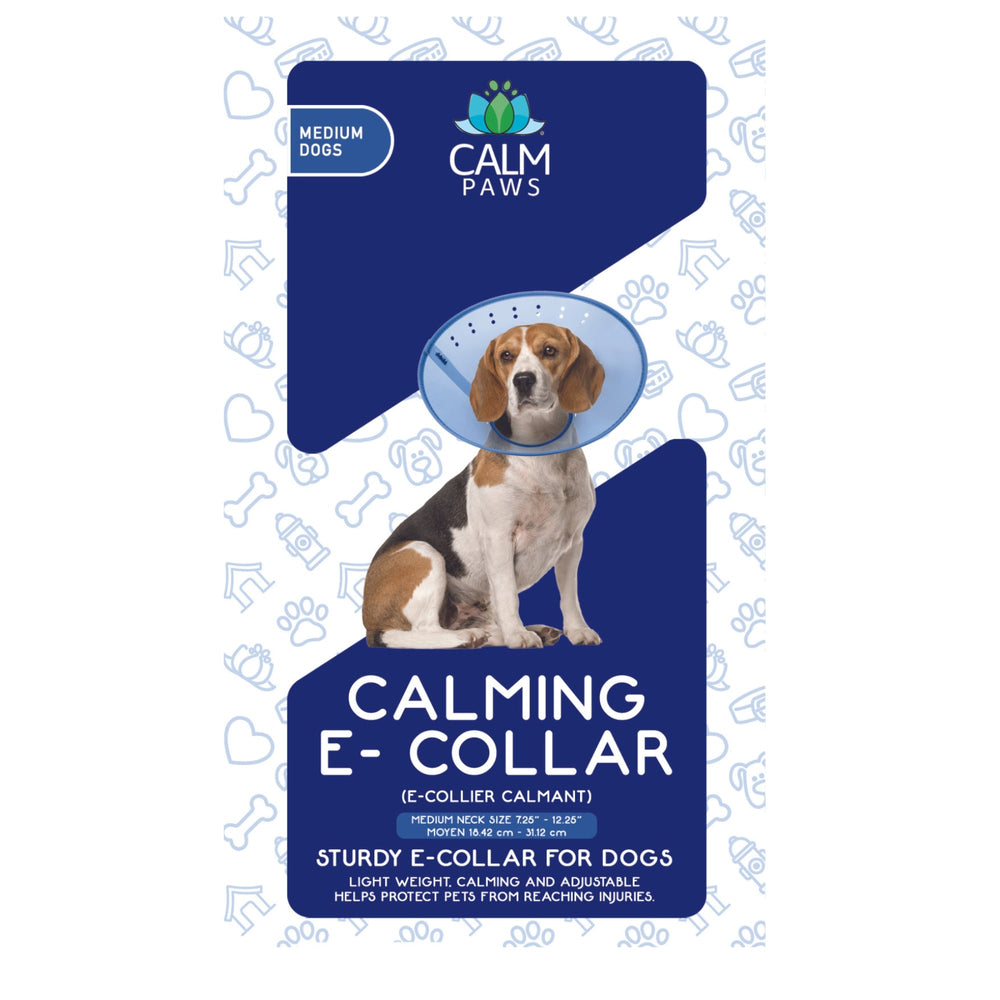 Calm Paws E-Collar Blue Medium 725-1225in for your Pet Dog with Pet Store X.