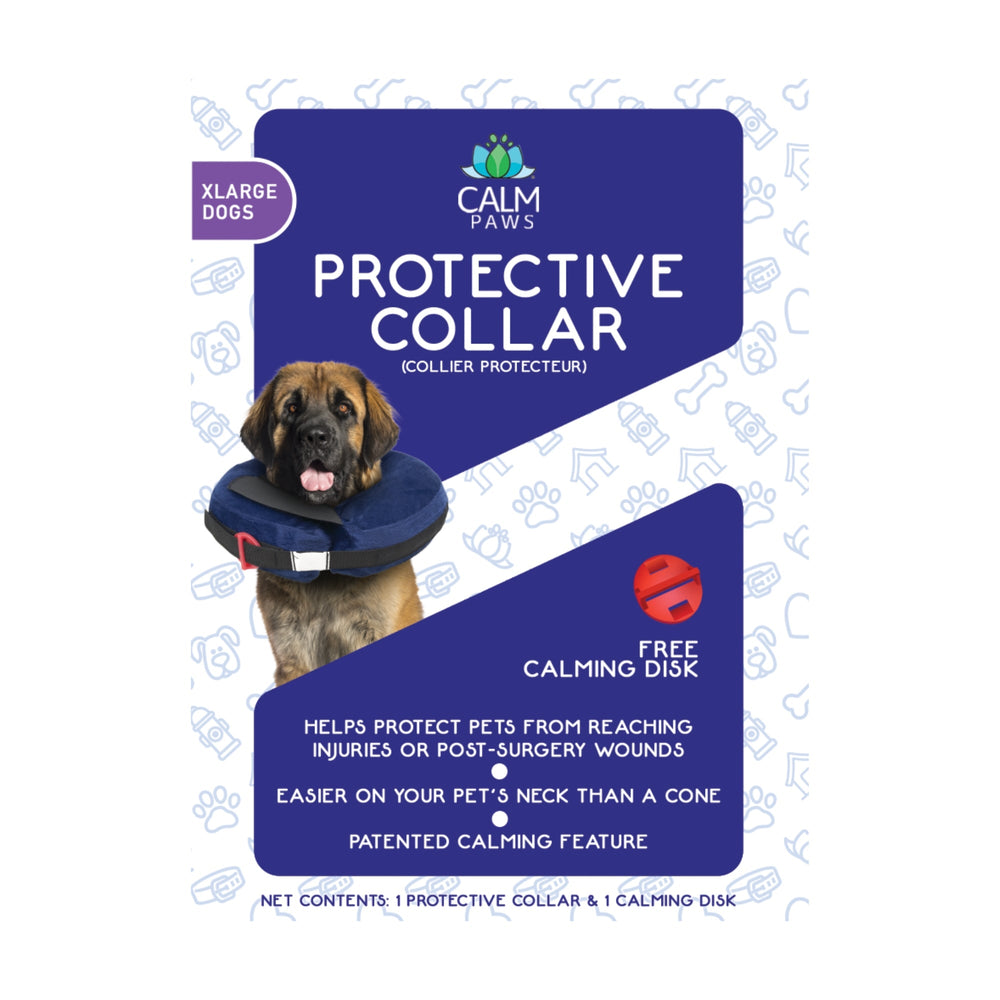 Calm Paws  Protective Inflatable Collar w/ Dog Calming Disk XLarge for your Pet Dog with Pet Store X.